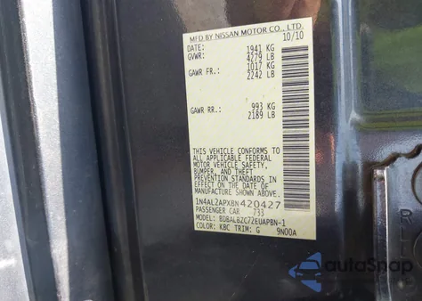 2011 Nissan Altima S from USA, damaged, VIN 1N4AL2APXBN420427